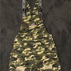 Camo Overall Shorts for Men